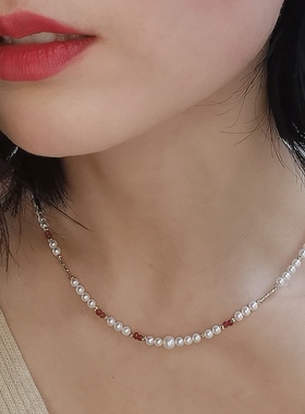 Bonheur极光之吻系列天然珍红宝石项链轻奢小众配饰2025年新款