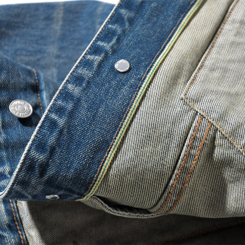 经典热销 美式复古vintage赤耳丹宁水洗做旧牛仔夹克 JK001,淘宝优惠券,粉丝福利购,淘宝优惠卷