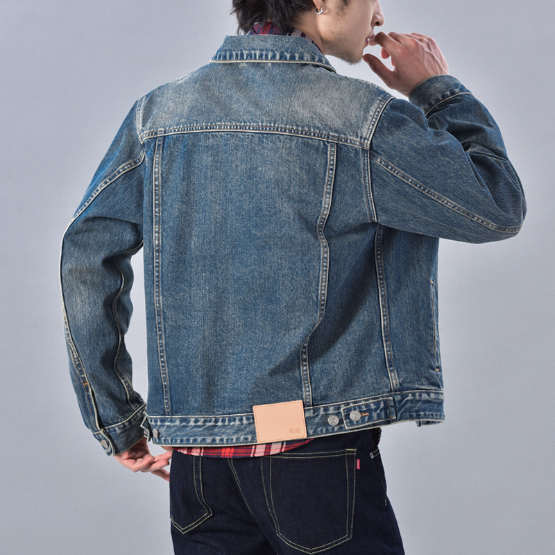 经典热销 美式复古vintage赤耳丹宁水洗做旧牛仔夹克 JK001,淘宝优惠券,粉丝福利购,淘宝优惠卷