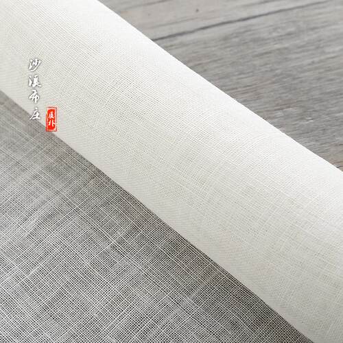 细密柔软纯型夏布 纯苎麻漆艺胎手工麻布背景墙装饰diy布料面料 - 图3