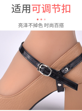 粗跟三角款束鞋带防止懒人可拆卸