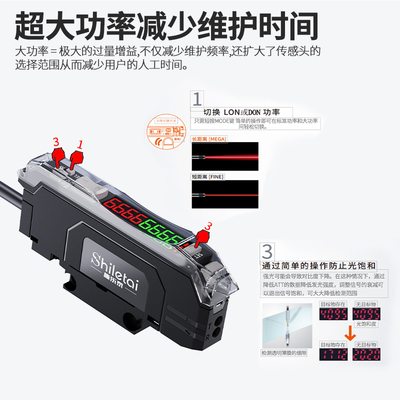 施乐泰高速光纤放大器ESR-22N光电开关传感器感应器精准响应计数