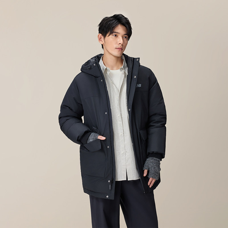New Balance NB官方新男女短款冬季保暖防泼水鸭绒羽绒服AMJ53372