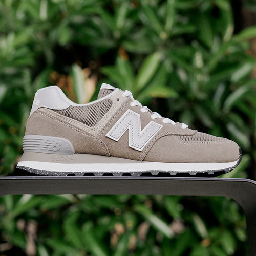New Balance NB官方正品男女款情侣薄底灰色运动休闲鞋ML574EVG - 图2