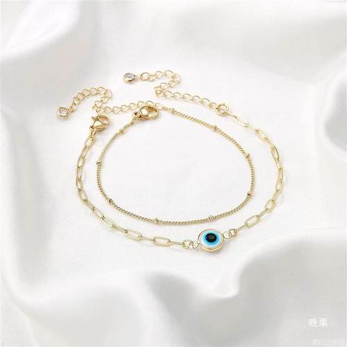 Stainless Steel Devil's Eye Bracelet Girls Cute Jewelry - 图1