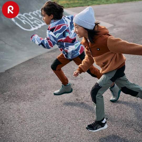 24秋冬新品reima男女儿童中童拒水户外运动休闲拼接长裤5100260A