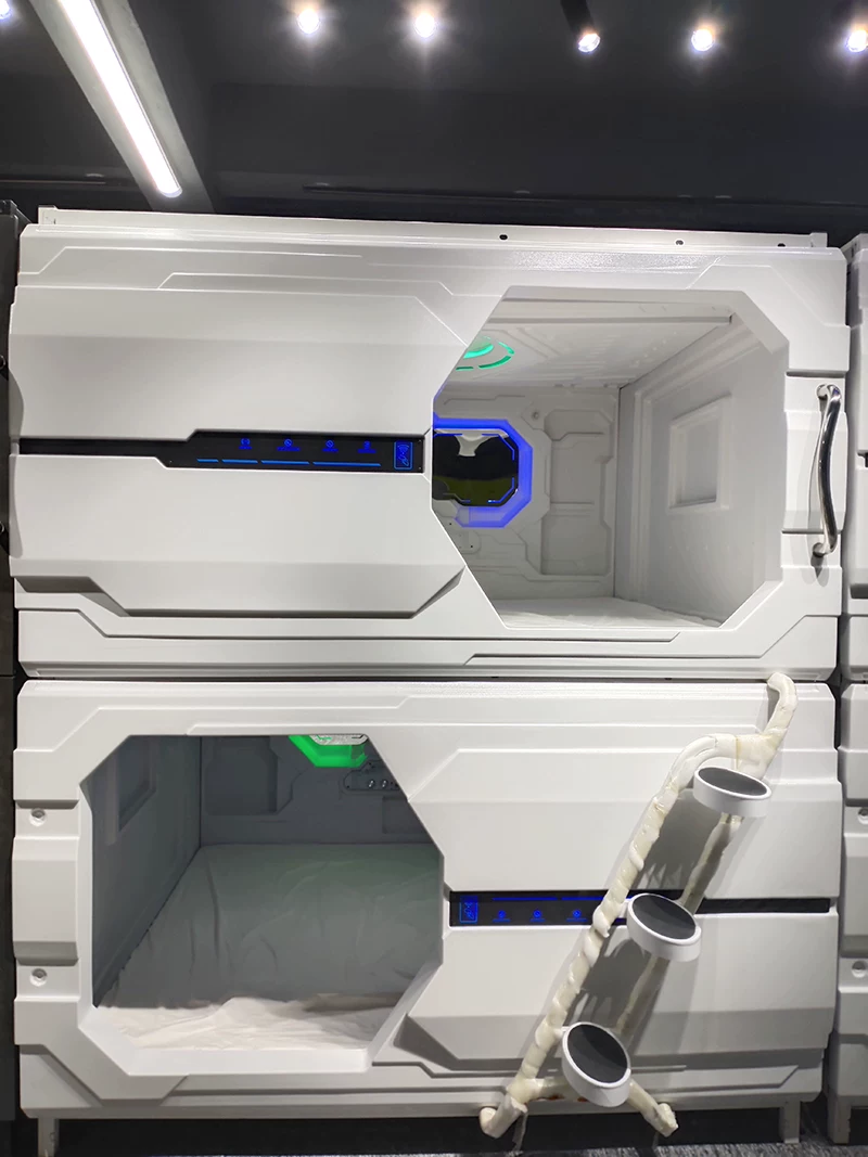 Система Hyundai Simpling Space Series Space Counter Спальное место стильной отельной спальни с двуспальной кроватью в номере отеля и апартаментах