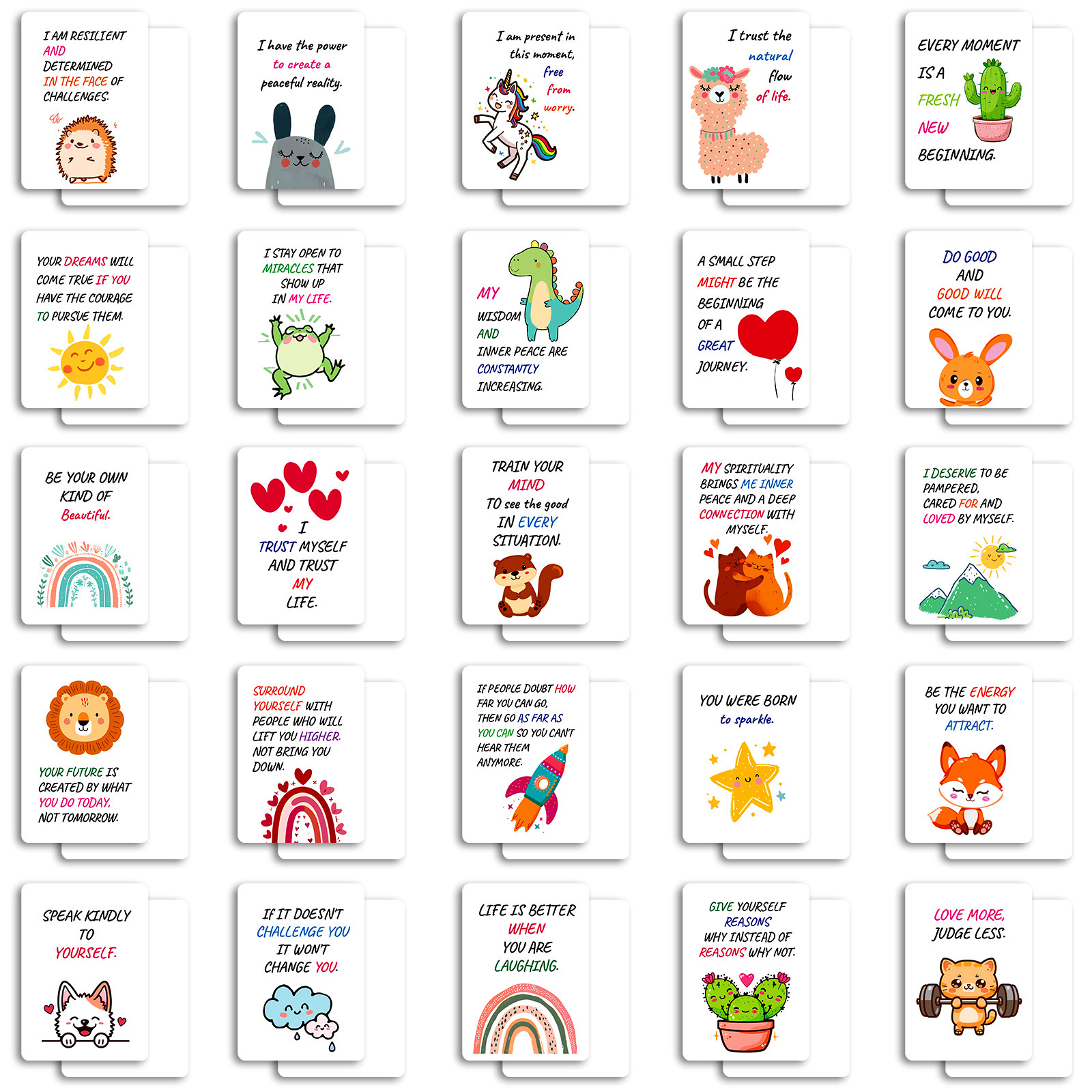 跨境全英文Flashcard励志文字明信片激励祝福短语ins创意励志卡片 - 图2