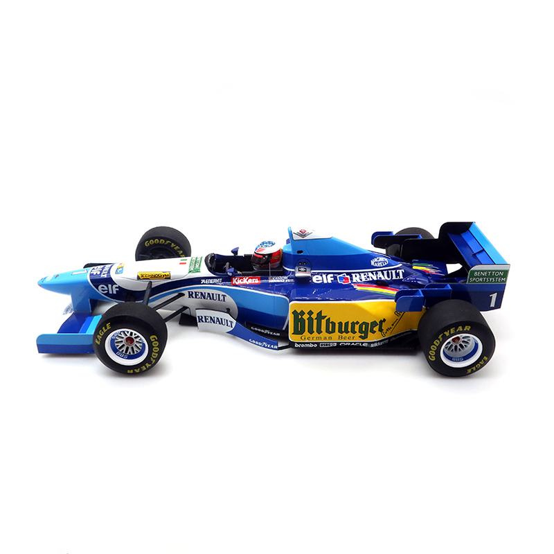 F1赛车模型仿真1:18迷你切贝纳通BENETTON舒马赫1995年B195太平洋 - 图1