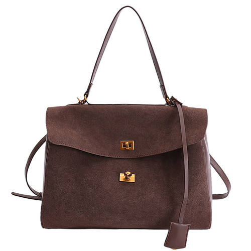 时尚通勤复古磨砂包包女2026新款大容量单肩腋下包斜挎手提托特包 - 图3