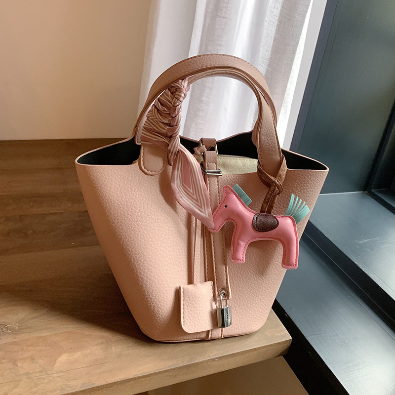 小众粉红大容量包包女2025新款网红手拎通勤菜篮子手提子母水桶包,淘宝优惠券,粉丝福利购,淘宝优惠卷