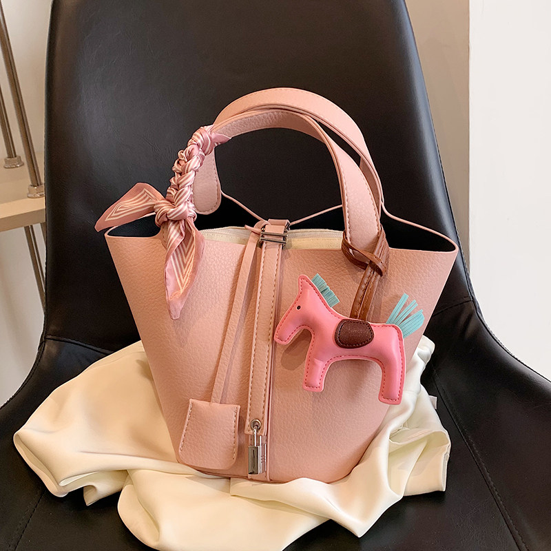 小众粉红大容量包包女2025新款网红手拎通勤菜篮子手提子母水桶包,淘宝优惠券,粉丝福利购,淘宝优惠卷