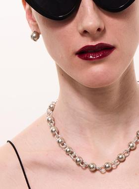 张元英同款珍珠链条项链