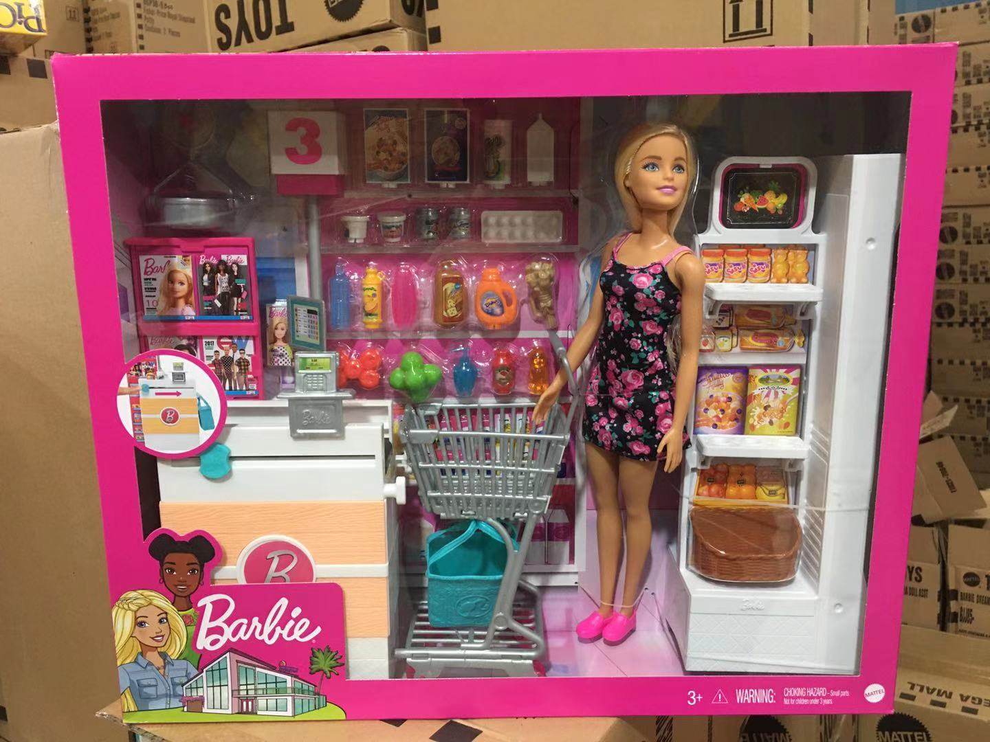 芭比娃娃之芭比宠物商店咖啡店职业体验女孩儿童过家家玩具GRG90,淘宝优惠券,粉丝福利购,淘宝优惠卷