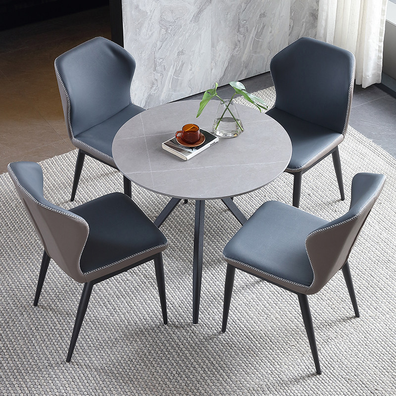 轻奢岩板餐桌办公休闲会客洽谈桌椅咖啡简约阳台桌子郁金香小圆桌,淘宝优惠券,粉丝福利购,淘宝优惠卷