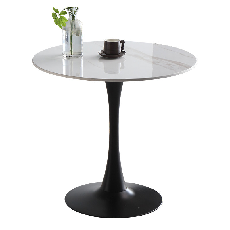 轻奢岩板餐桌休息区接待郁金香酒店洽谈桌咖啡奶茶店阳台小圆桌子,淘宝优惠券,粉丝福利购,淘宝优惠卷