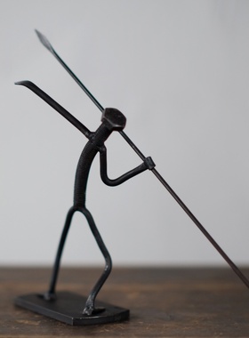 创意铁艺运动健将小人摆件艺术办公桌客厅桌面时尚家居工艺品装饰