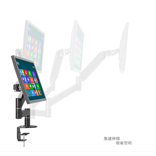 DVHZ电脑显示器支架桌面万向显示屏支架适用17-24寸加长横臂L135 - 图1