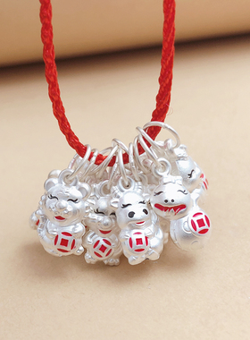 纯银吊坠生肖牛diy项链配饰挂件