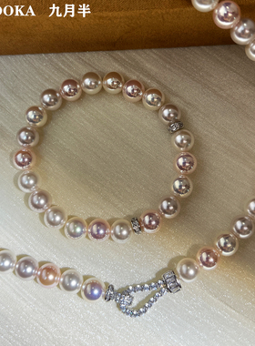 原创澳白akoya珍珠项链锁骨链