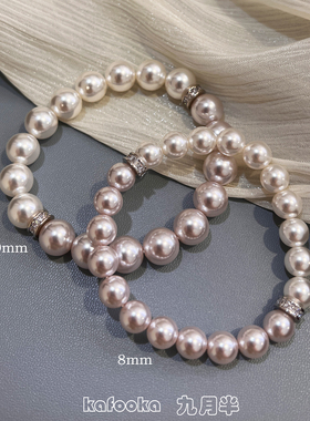 原创施家曼塔玫瑰澳白珍珠手链