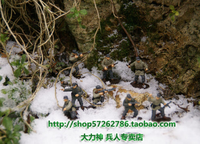 凯撒Caesar二战1:72迷你兵人模型 H067 德军山地部队