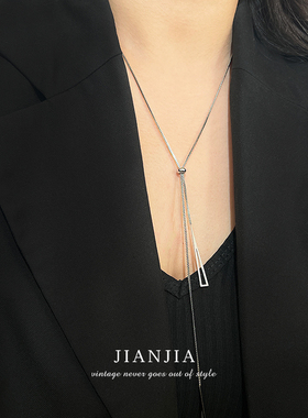 小众高级简约长款毛衣链