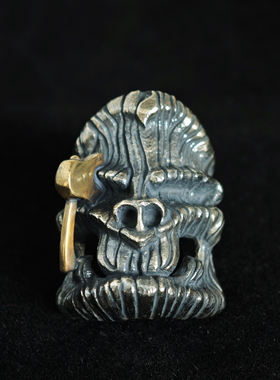 铁头的店 925银 STARLINGEARA 斯特林 复古朋克 万圣节斧男戒指