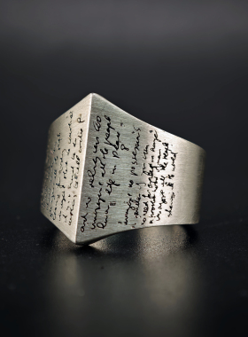 原创列侬imagine歌词925银戒指