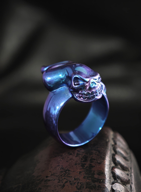 铁头的店 钛合金 STARLINGEARA斯特林复古朋克 骗徒S齿轮蝌蚪戒指