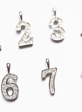 铁头的店阿拉伯数字925银吊坠