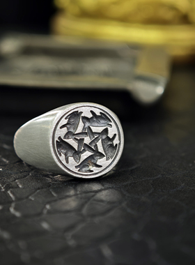 铁头的店男女通用925银拉丝指环