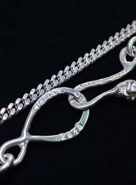 铁头的店情侣925银喜平链项链