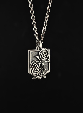 铁头的店925银复古朋克吊坠项链