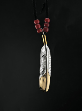 铁头的店 larry smith拉瑞史密斯  先金雨覆羽毛吊坠