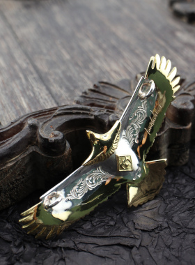 铁头的店男女通用金+银鹰吊坠