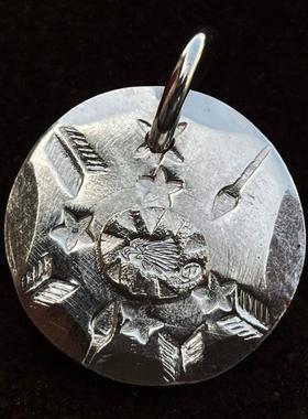 高山隆吊坠铁头的店纯银手工情侣