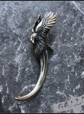 纯银铁头的店机车风格吊坠情侣