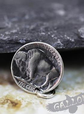 吊坠铁头的店纯银改造银币情侣