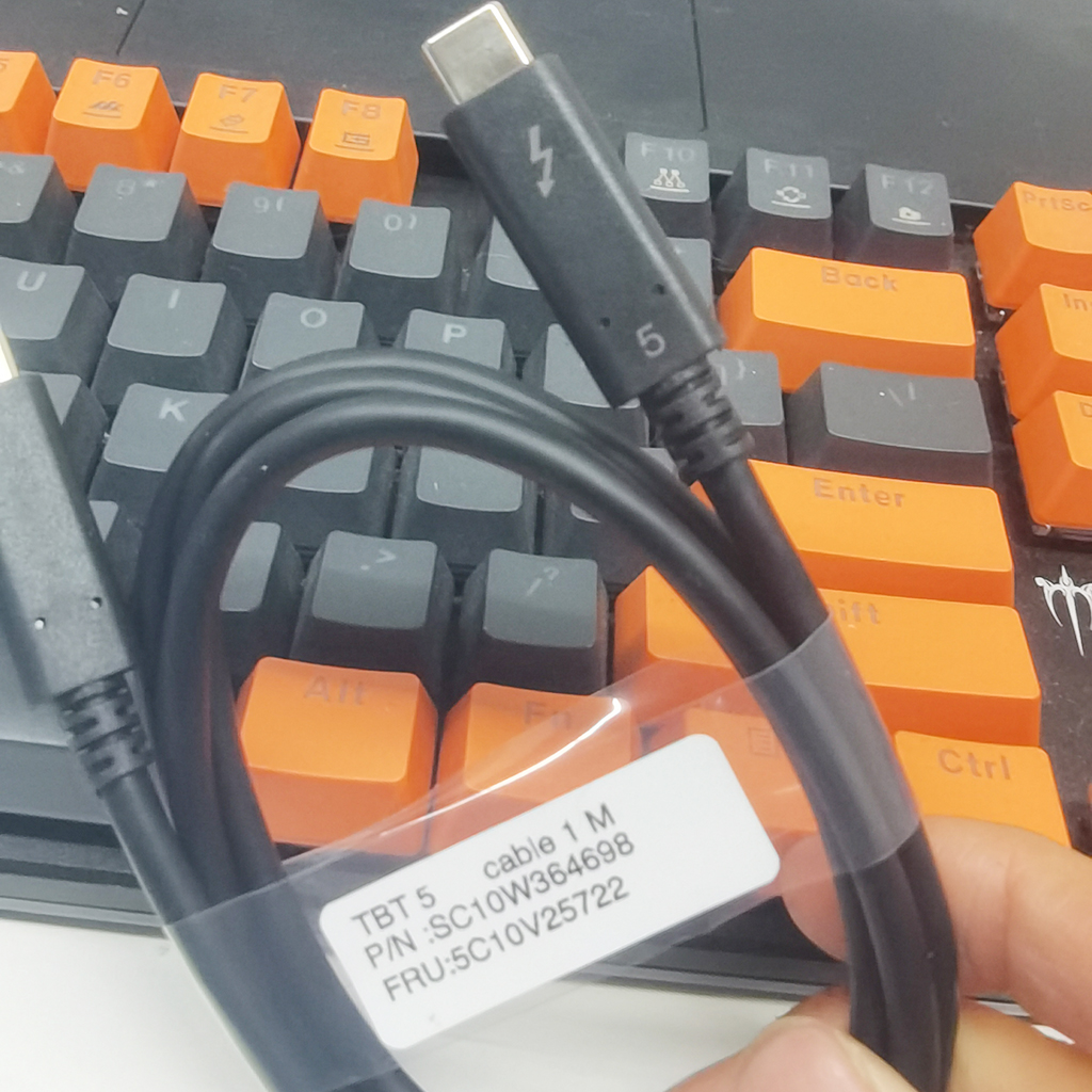 联想原装雷电5同轴80G超软镀银usb4gen4双C口8K投屏全功能线240w - 图0