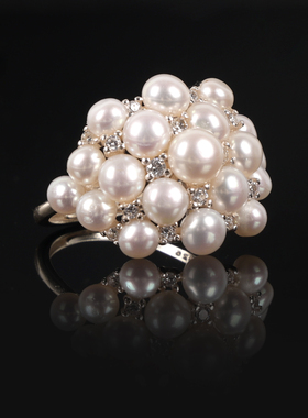 木槿花开天然小众设计名媛款戒指