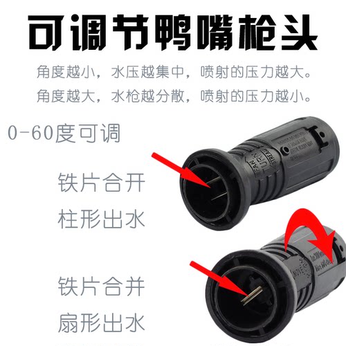 嘉强黑猫高压扇形水枪55/58/280/380型清洗机洗车机泵鸭嘴枪/喷枪 - 图0