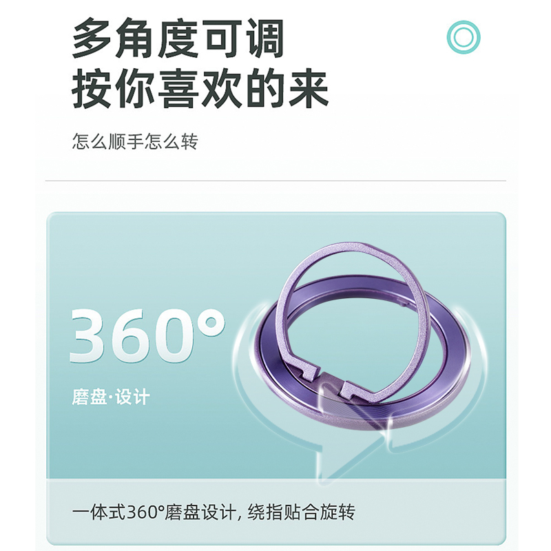 磁吸支架MagSafe超薄360度支架适用iphone15 14 13 12 11支撑支架 - 图0