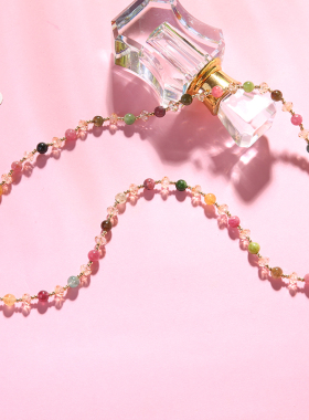 奥地利水晶多层天然碧玺手链