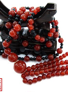 水晶玛瑙长款民族风饰品毛衣链