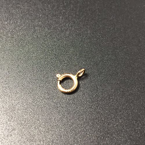 18K金弹簧扣生圈项链连接扣头Au750玫瑰金彩金手链扣18k黄金扣头 - 图1