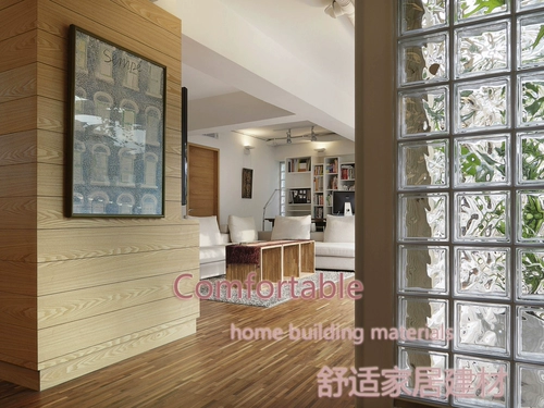 Индонезия импортированная европейская стандартная стандартная 240x240x80 Облачный -ффо -рисунок Прозрачный белый стеклянный кирпичный крыльцо перегородка гостиная Фоновая стена