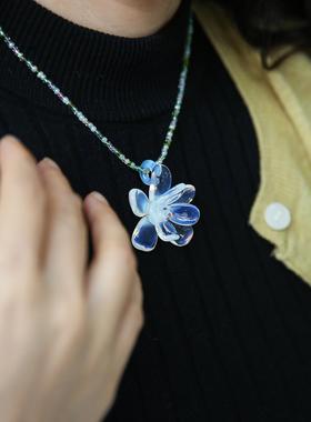 七隐玻璃原创设计小众轻奢项链