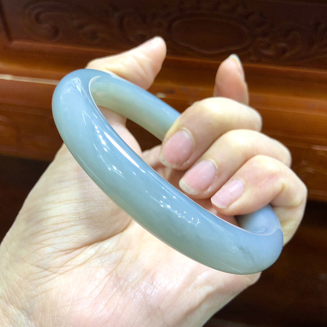 T767  天然和田玉烟紫手镯帝王紫高货正装玉石妈妈镯百搭首饰手串,淘宝优惠券,粉丝福利购,淘宝优惠卷