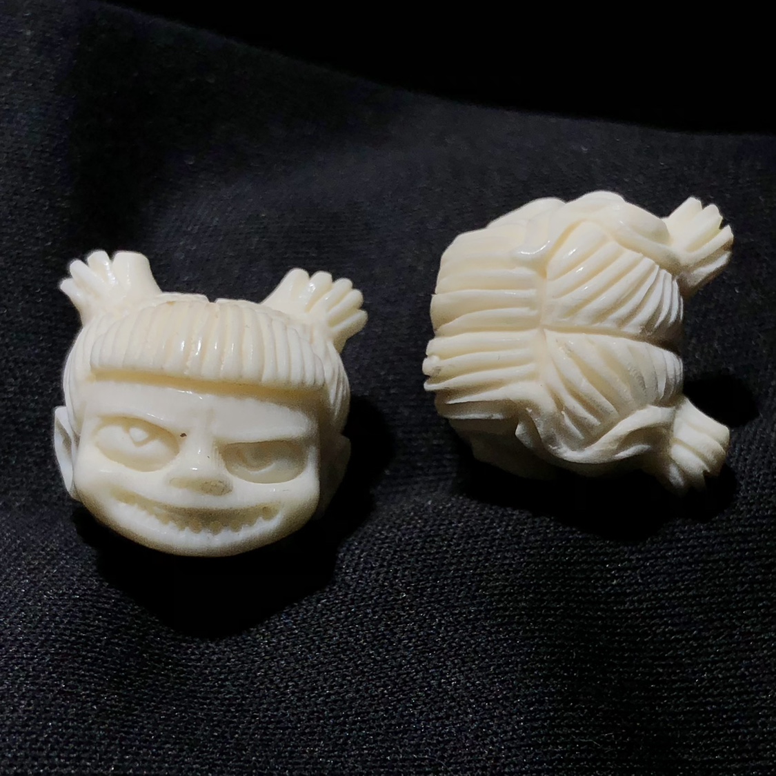 YY0118 根付哪吒头通孔配件单散珠diy手链串隔珠配饰18/20mm - 图0